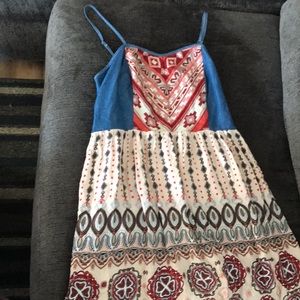 Patterned mini dress